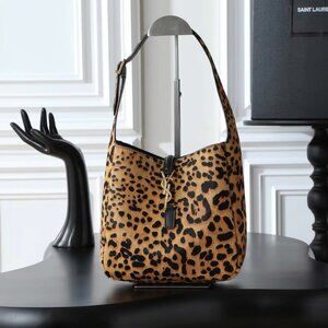 YSL Leopard Print Hobo Bag - Wild Elegance in Every Carry